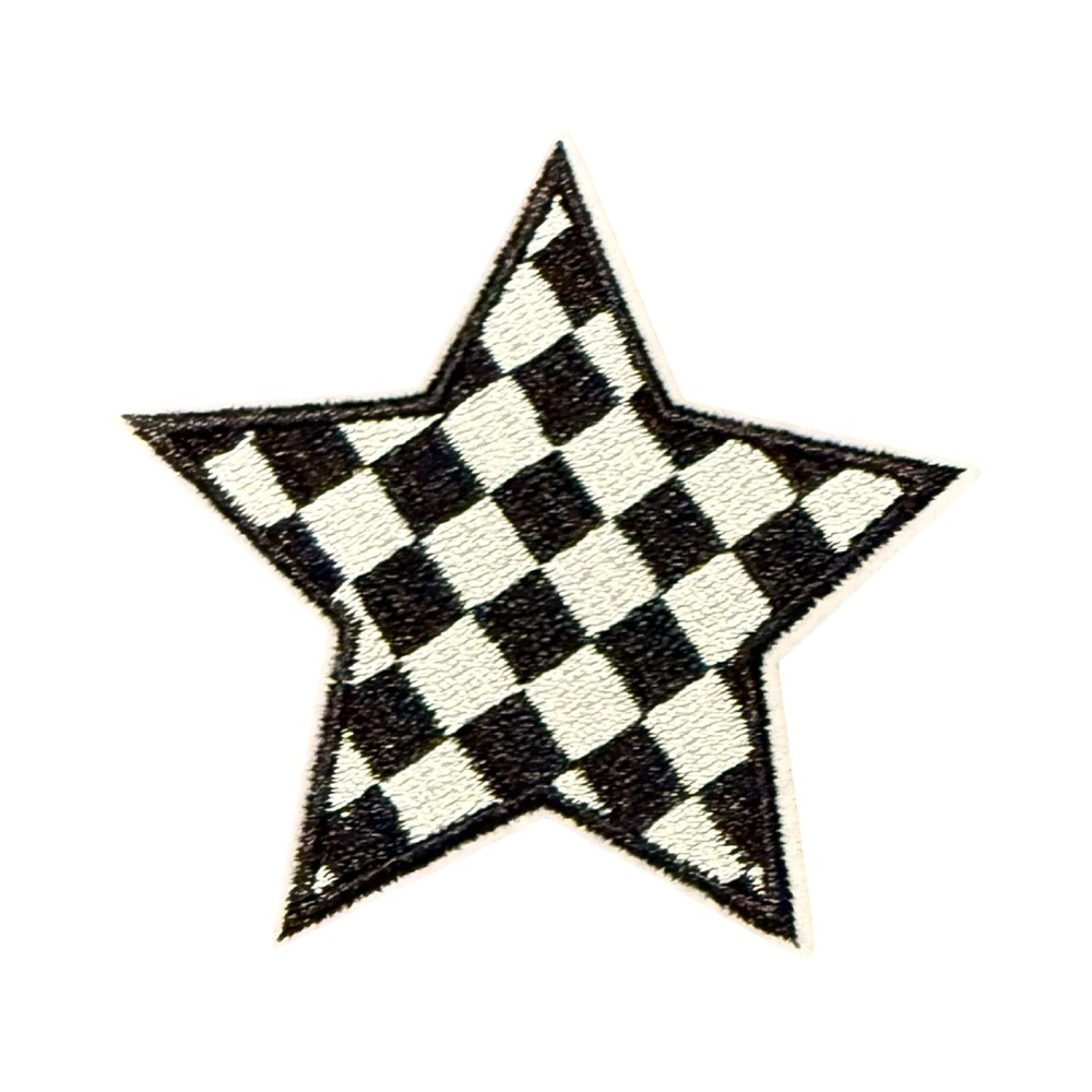 Iron On Patch Lot Racing Checker Hearts Star Coquette Y2K Crafts - Picture 3 of 9